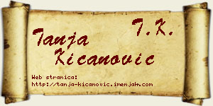 Tanja Kićanović vizit kartica
